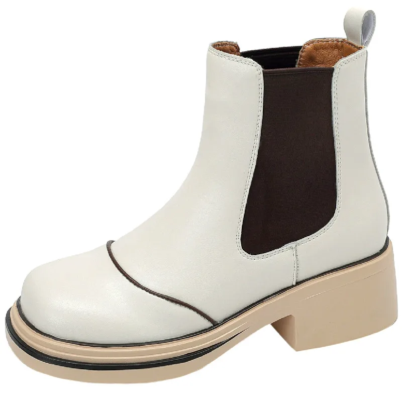 Dilalula Chealsea Ladies Boots Round Toe Thick Heels Genuine Leather Autumn Winter Shoes Women Working Casual Concise
Dilalula Chealsea Ladies Boots Round Toe Thick Heels Genuine Leather Autumn Winter Shoes Women Working Casual Concise