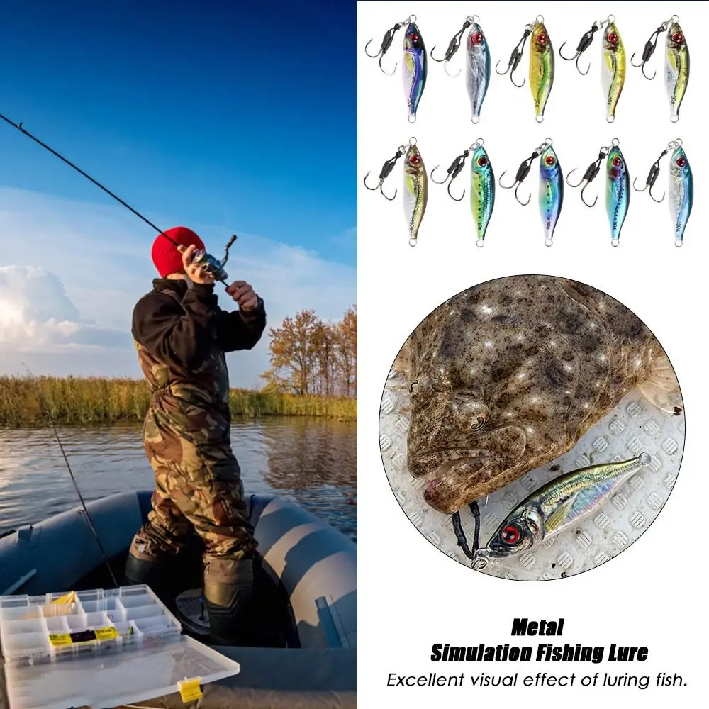 sea fishing Minnow 30G 59MM Colorful Spinning Baits 3D Printed Jig Bait Lead Casting Metal Simulation Fishing Lure 
sea fishing Minnow 30G 59MM Colorful Spinning Baits 3D Printed Jig Bait Lead Casting Metal Simulation Fishing Lure