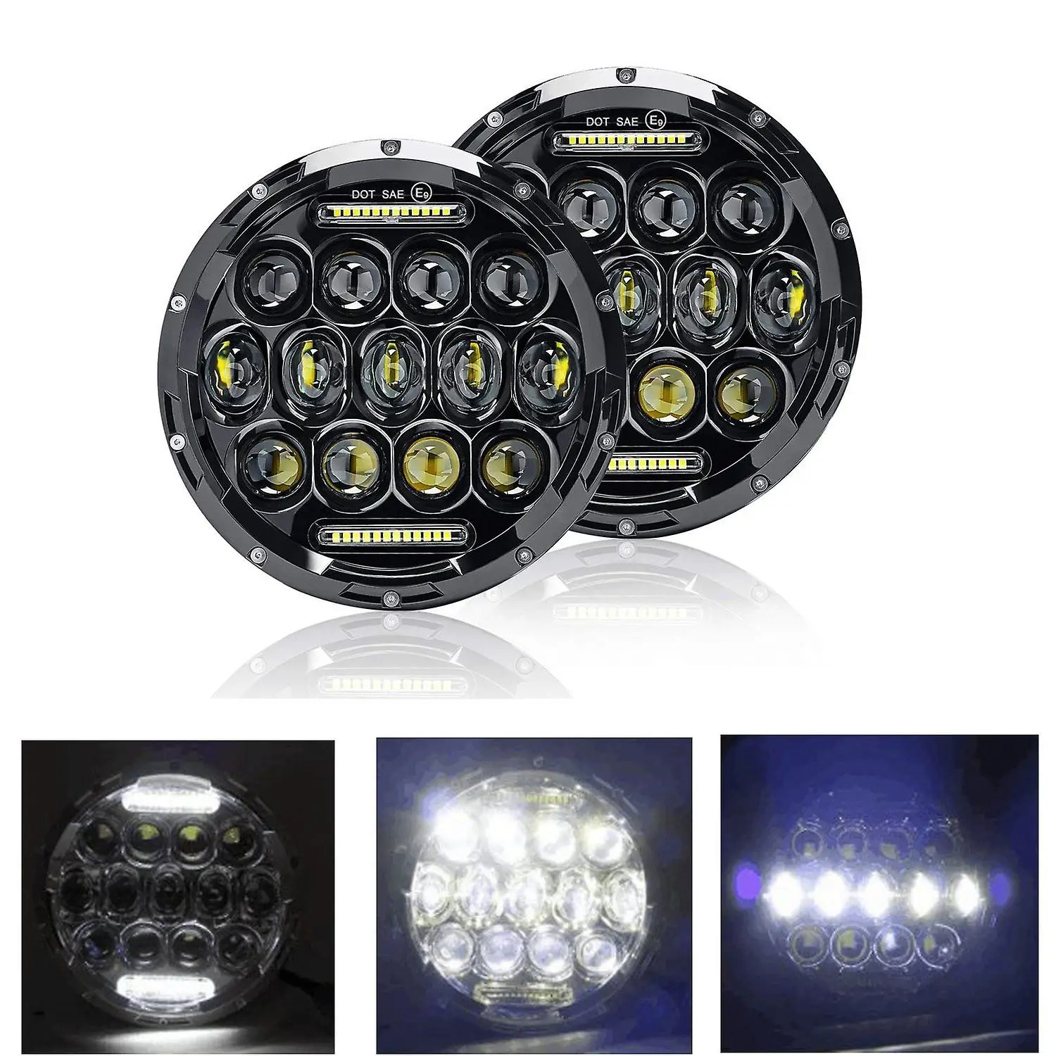 2 шт., 7-дюймовые круглые светодиодные фары 150 Вт для Jeep Wrangler Jk
2 шт., 7-дюймовые круглые светодиодные фары 150 Вт для Jeep Wrangler Jk