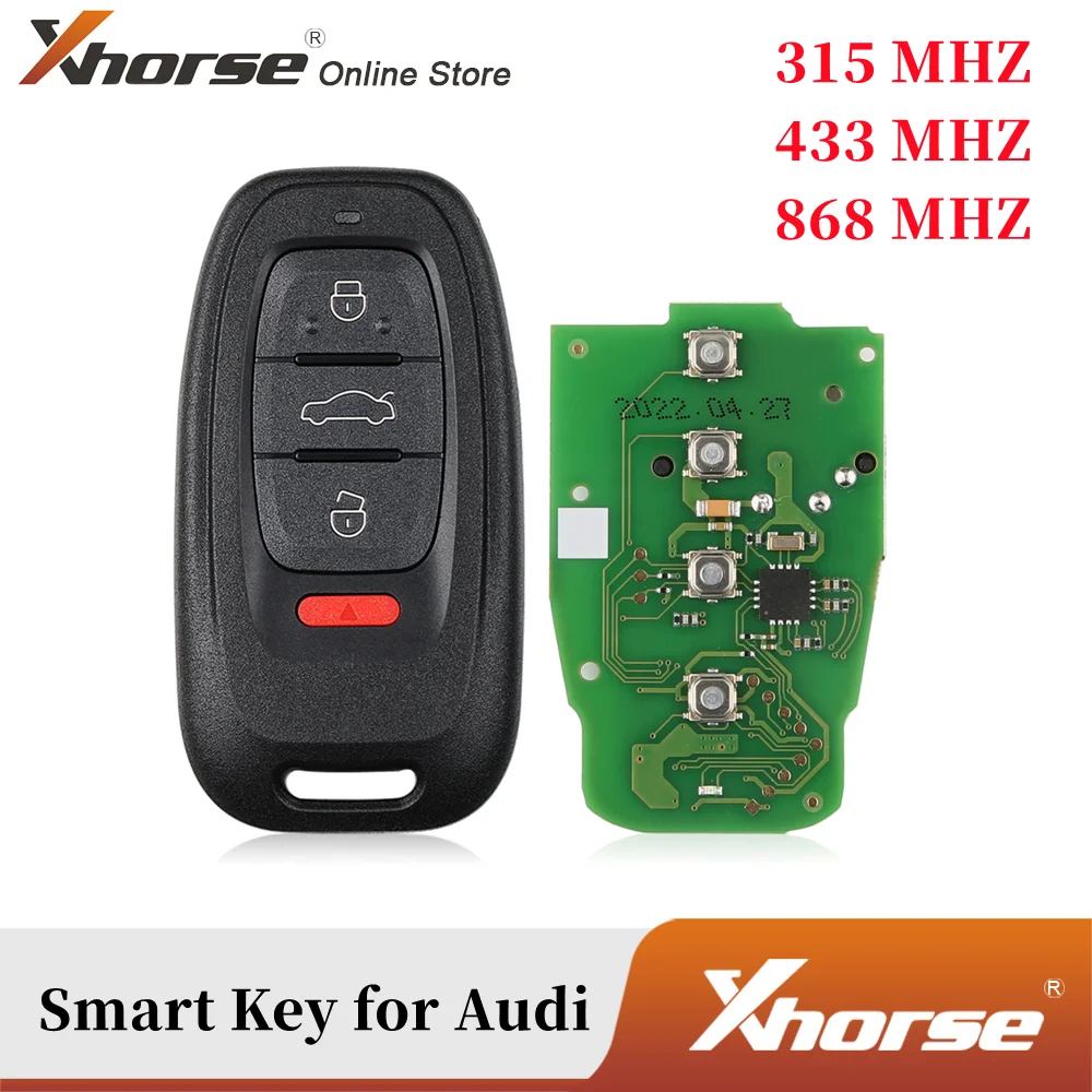 Xhorse XSADJ1GL VVDI 754J смарт-ключ 315 МГц/433 МГц/868 МГц для Audi A6L Q5 A4L A8L с корпусом ключа полный