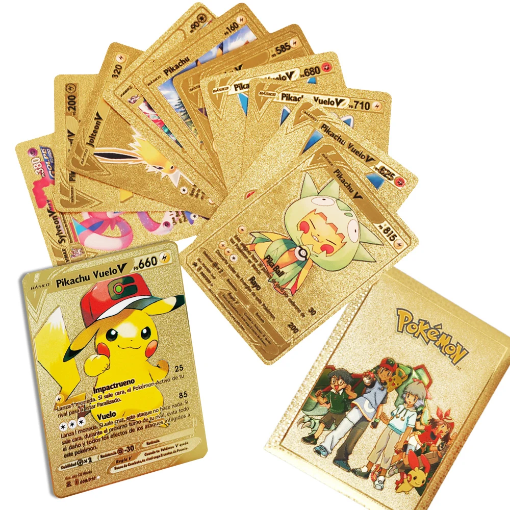 10-11PCS Pokemon Cards Metal 150 Patterns Not Repeating Gold GX Energy Charizard Pikachu Rare Collection Battle Trainer Card
10-11PCS Pokemon Cards Metal 150 Patterns Not Repeating Gold GX Energy Charizard Pikachu Rare Collection Battle Trainer Card