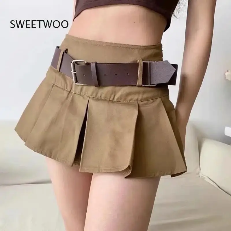 2022 Summer Korean Mid Waist Slim Pleated Skirt for Women Girl Fashion Simple Elegant Skirts with Belt Female Casual Mini Skirt
2022 Summer Korean Mid Waist Slim Pleated Skirt for Women Girl Fashion Simple Elegant Skirts with Belt Female Casual Mini Skirt
