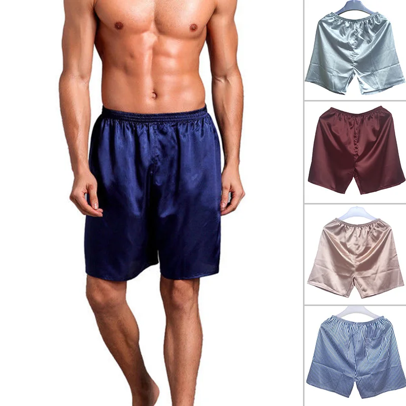 Summer Sleep Bottoms Solid Silk Satin Men Sleepwear Boxers Shorts Nightwear Pajamas For Men Homewear Robes Underwear Pant
Summer Sleep Bottoms Solid Silk Satin Men Sleepwear Boxers Shorts Nightwear Pajamas For Men Homewear Robes Underwear Pant