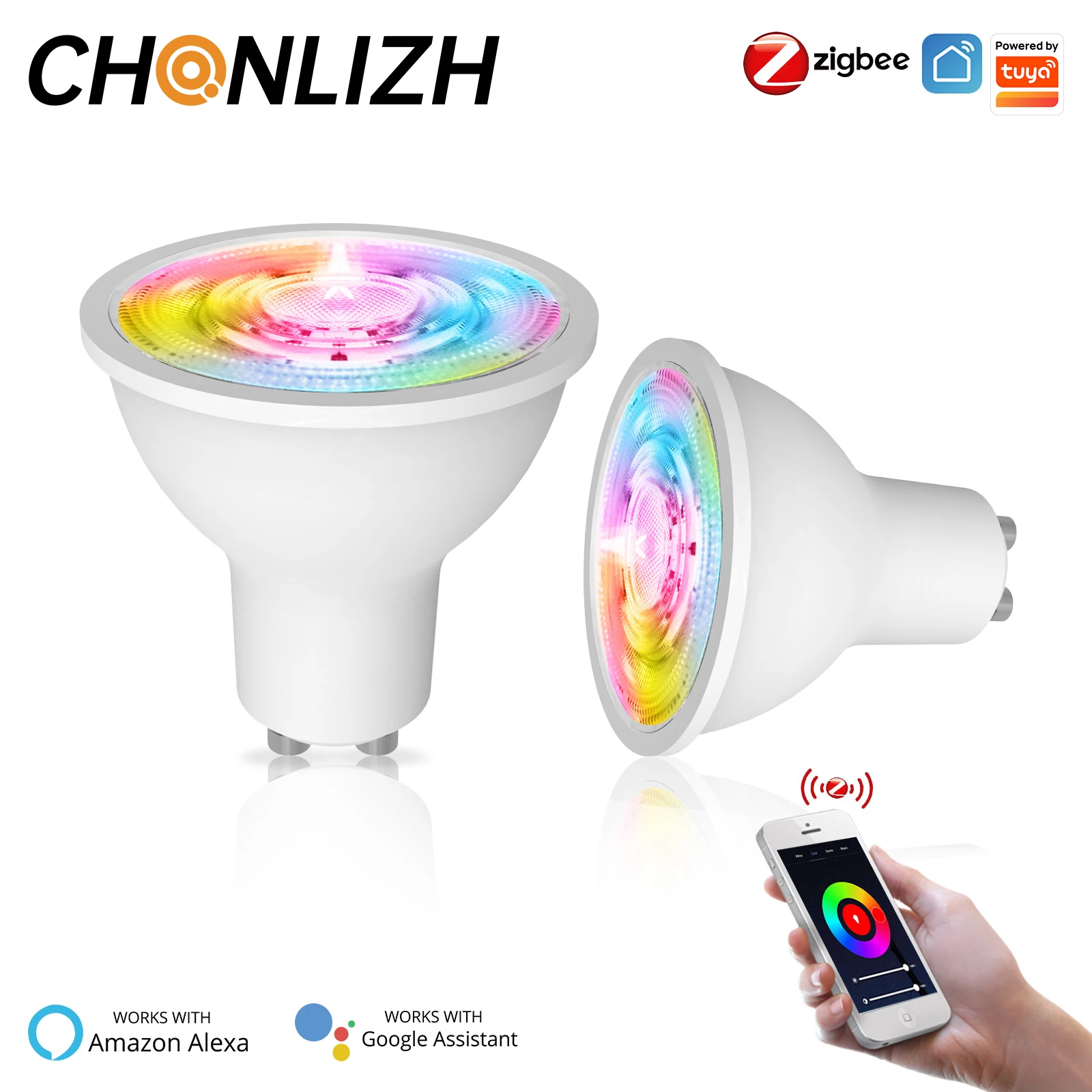 Tuya ZigBee GU10 LED Bulbs RGB CCT White Spotlight 5W Dimmable Lamps Smart Life APP Control Light Bulbs Work with Alexa Google
Tuya ZigBee GU10 LED Bulbs RGB CCT White Spotlight 5W Dimmable Lamps Smart Life APP Control Light Bulbs Work with Alexa Google