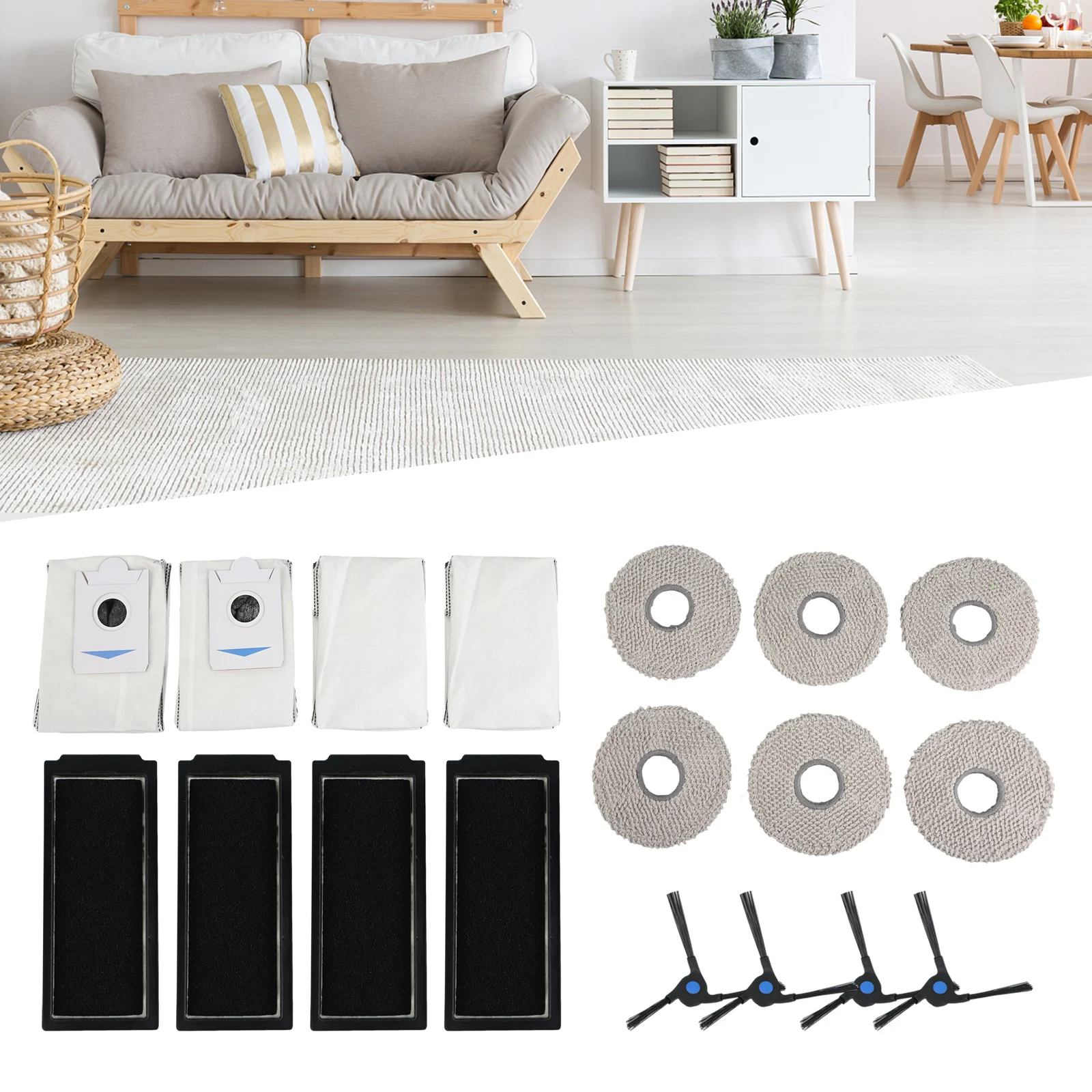 Side Brushes Filters Replacement Set For Ecovacs For DEEBOT X2 / X2 Omin / X2 Pro DEX86 Vacuum Cleaner Part Cleaning Tool
Side Brushes Filters Replacement Set For Ecovacs For DEEBOT X2 / X2 Omin / X2 Pro DEX86 Vacuum Cleaner Part Cleaning Tool