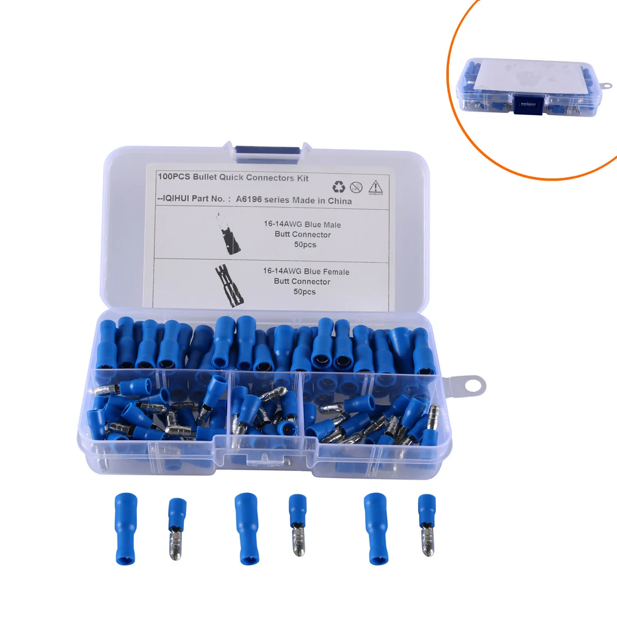 Head-to-head wire connector male-female insulated terminal end-to-end plug cold-pressed bullet male-female connector
Head-to-head wire connector male-female insulated terminal end-to-end plug cold-pressed bullet male-female connector