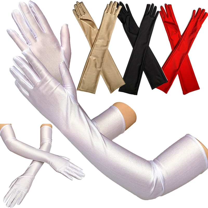 UV Protection Thin Etiquette Gloves Women Evening Party Formal Glove Solid Color Satin Long Mittens Smooth Summer Sexy Glove
UV Protection Thin Etiquette Gloves Women Evening Party Formal Glove Solid Color Satin Long Mittens Smooth Summer Sexy Glove
