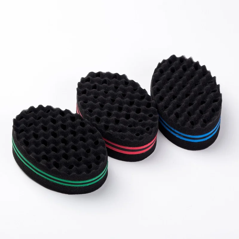 

Hair Sponge Brush Oval Double Sides Magic Twist Hair Curl Wave Hair Sponge Brush Hair Styling Tools For Natural Afro Coil Wave