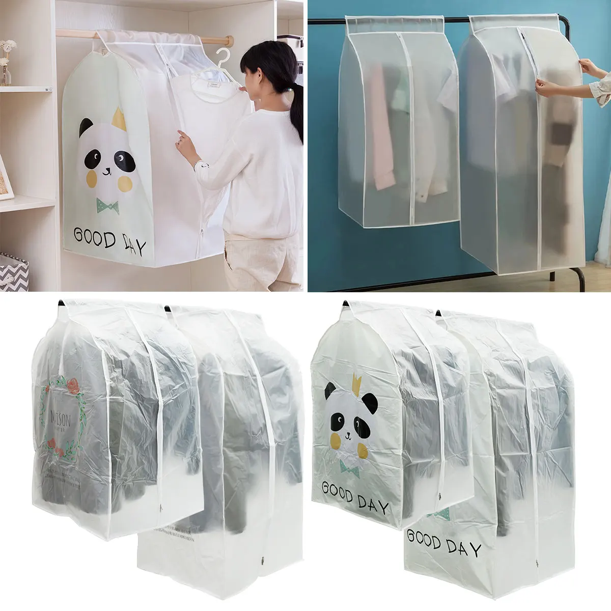 L Translucent Clothes Covers Waterproof Garment Covers with Zipper Dustproof and Moistureproof Hanging Suit Jacket Clothes Bag
L Translucent Clothes Covers Waterproof Garment Covers with Zipper Dustproof and Moistureproof Hanging Suit Jacket Clothes Bag