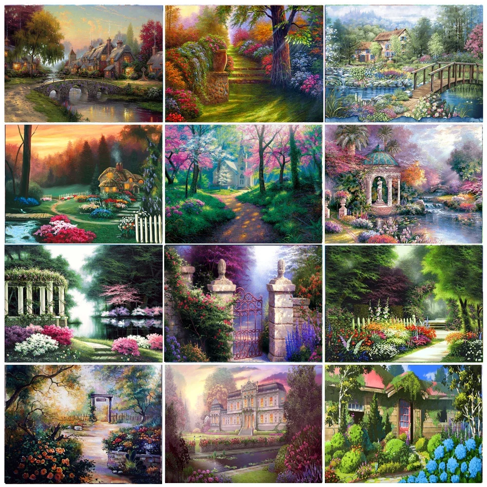 DIY Diamond Painting Garden Forest Castle Full Square 5D Diamond Mosaic Cross Stitch Painting Diamonds Kits Home Decor Gifts
DIY Diamond Painting Garden Forest Castle Full Square 5D Diamond Mosaic Cross Stitch Painting Diamonds Kits Home Decor Gifts