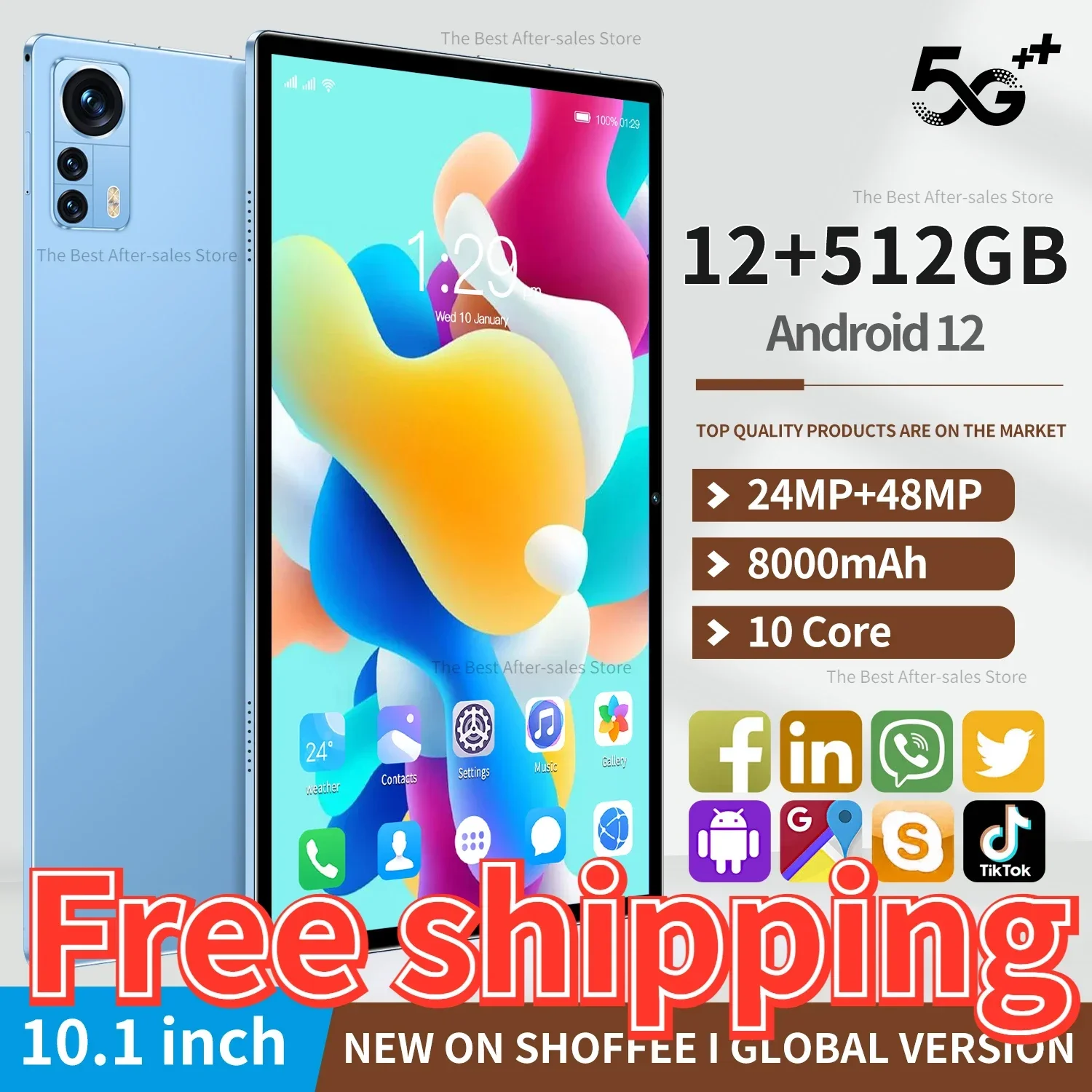 2024 New Global Version Tablet Android Pad 6 Pro 12GB+512GB Snapdragon 870 Tabletas PC 5G Dual SIM Card or WIFI HD 4K Mi TABL 5
2024 New Global Version Tablet Android Pad 6 Pro 12GB+512GB Snapdragon 870 Tabletas PC 5G Dual SIM Card or WIFI HD 4K Mi TABL 5
