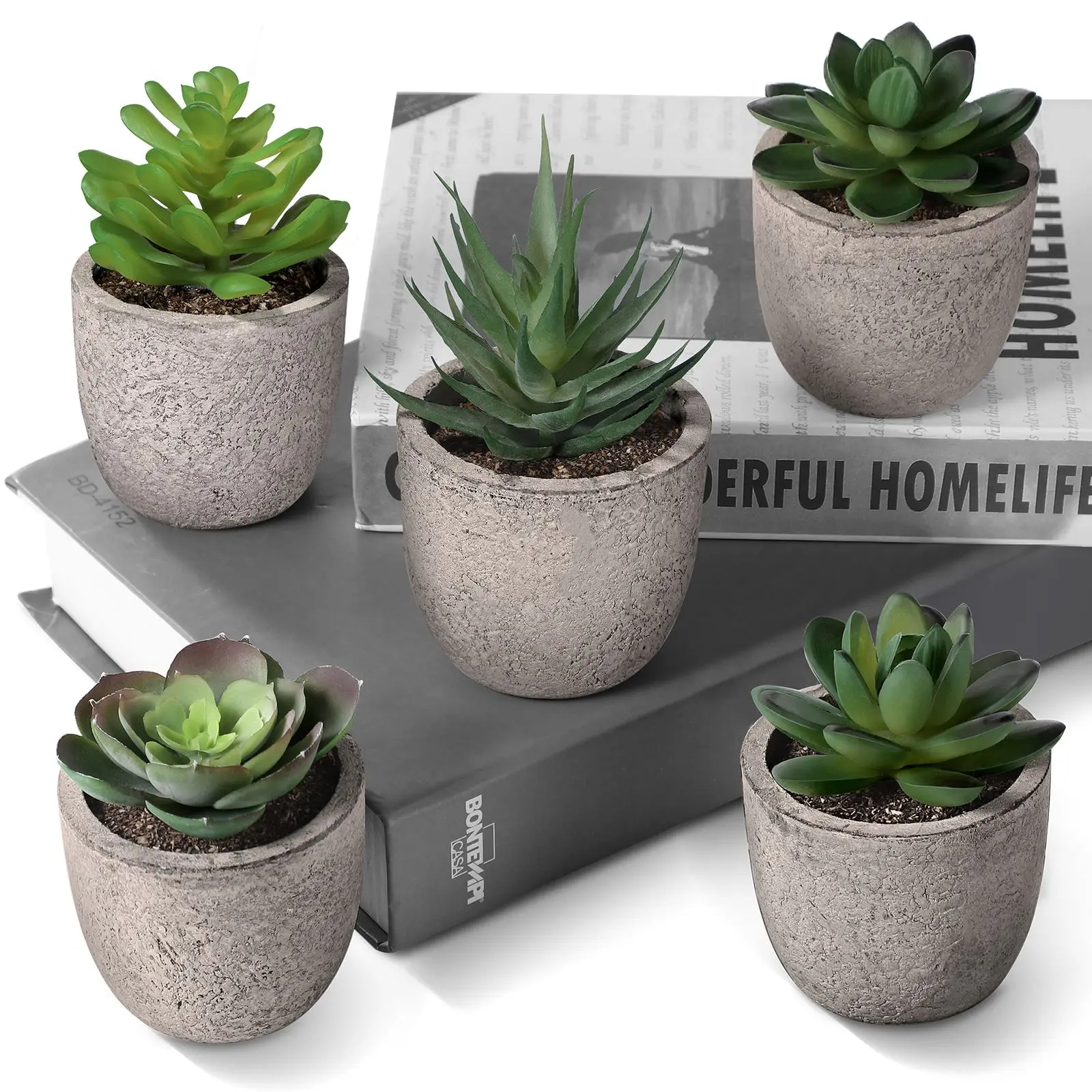Homemaxs Artificial Succulent Plants Set of 5 Potted Fake Succulents Mini Realistic Desk Plants for Home Bathroom Window Office
Homemaxs Artificial Succulent Plants Set of 5 Potted Fake Succulents Mini Realistic Desk Plants for Home Bathroom Window Office