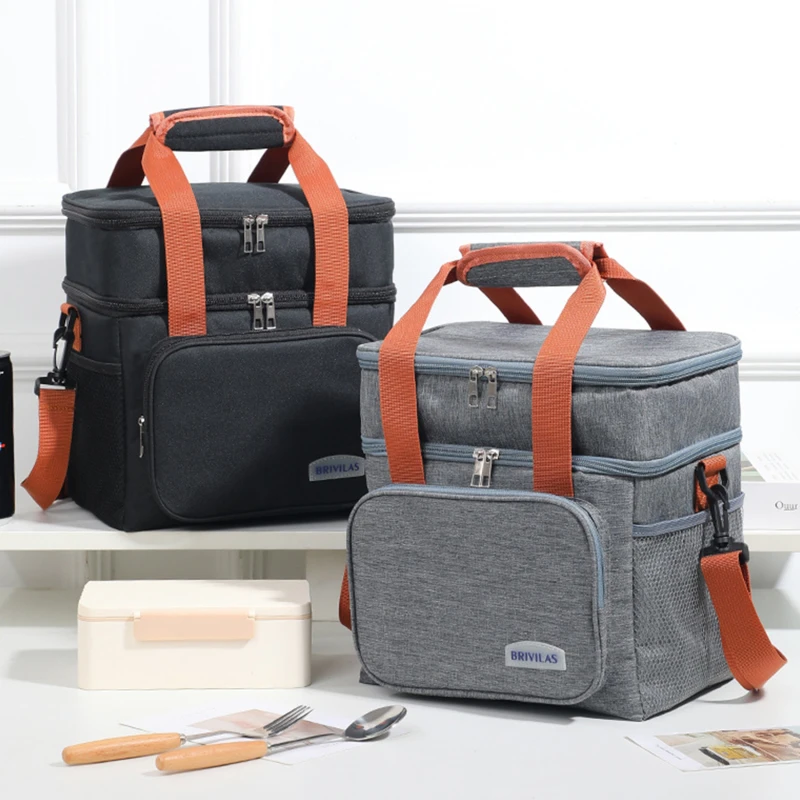 12.5L Double Layer Insulated Lunch Bag High Capacity Picnic Bento Box Meal Pouch Food Thermal Cooler Delivery Bags for Women Men
12.5L Double Layer Insulated Lunch Bag High Capacity Picnic Bento Box Meal Pouch Food Thermal Cooler Delivery Bags for Women Men