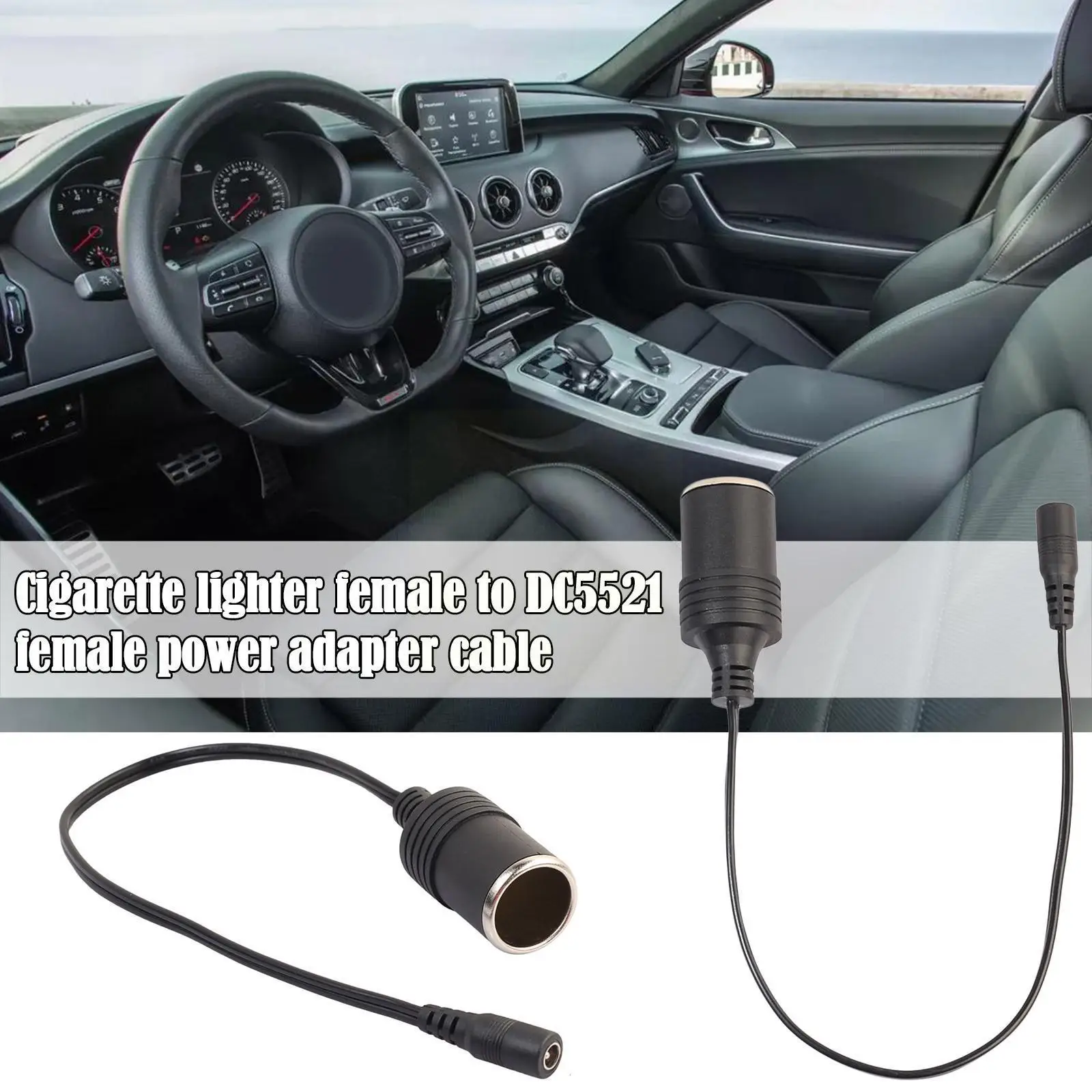 12V 24V Car Auto Cigarette Lighter Female Socket Base to DC 5.5x2.1mm Plug Cable For Car Charger Car Auto Interior Accessor B8Y1
12V 24V Car Auto Cigarette Lighter Female Socket Base to DC 5.5x2.1mm Plug Cable For Car Charger Car Auto Interior Accessor B8Y1