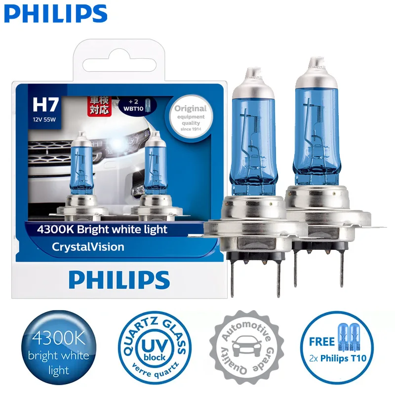 Галогенные автомобильные лампы Philips H7 12V 55W PX26d 4300K Bright White Light Crystal Vision с 2 лампами T10 12792CVSM, пара
Галогенные автомобильные лампы Philips H7 12V 55W PX26d 4300K Bright White Light Crystal Vision с 2 лампами T10 12792CVSM, пара