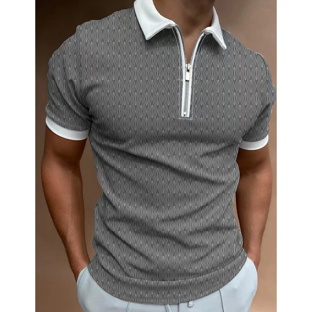 New Men's Polo Shirt Solid Color Pattern 3D Printing Zipper POLO Shirts Casual Short Sleeves Tees Oversized Clothing Tops Summer
New Men's Polo Shirt Solid Color Pattern 3D Printing Zipper POLO Shirts Casual Short Sleeves Tees Oversized Clothing Tops Summer