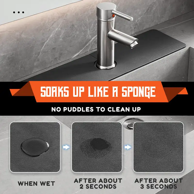 Kitchen Silicone Faucet Mat Sink Splash Guard Faucet Drainage Mat Drying Pad Kitchen Bathroom Countertop Protection Mat
Kitchen Silicone Faucet Mat Sink Splash Guard Faucet Drainage Mat Drying Pad Kitchen Bathroom Countertop Protection Mat