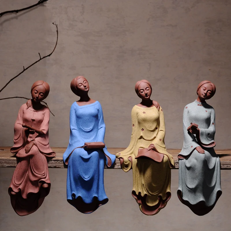 F Grace Modern Chinese Creative Ladies Home Furnishings Purple Sand Ceramic Ornaments Home Desk Decoration Crafts Xmas Gift 
F Grace Modern Chinese Creative Ladies Home Furnishings Purple Sand Ceramic Ornaments Home Desk Decoration Crafts Xmas Gift