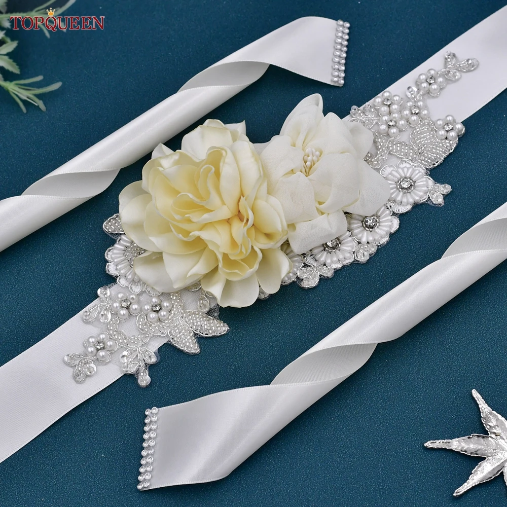 TOPQUEEN S172 Champagne Flower Belt Wedding Bridal Accessories Evening Prom Gown Maternity Dress Sash Pearl Beaded Long Ribbon
TOPQUEEN S172 Champagne Flower Belt Wedding Bridal Accessories Evening Prom Gown Maternity Dress Sash Pearl Beaded Long Ribbon