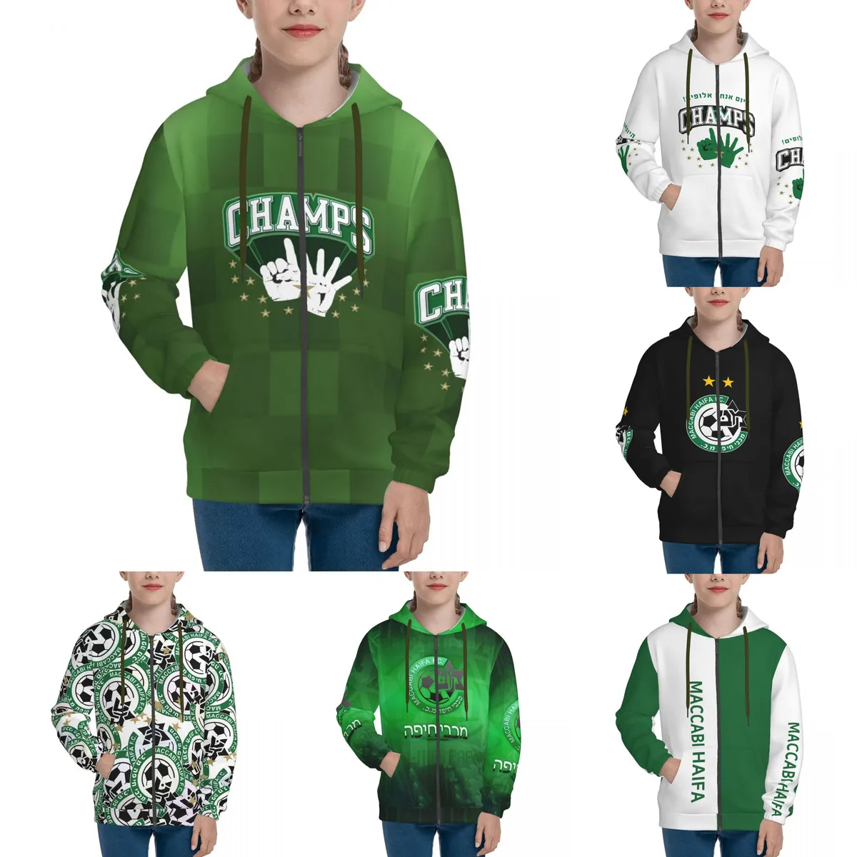 Maccabi Haifa Teen Men's and Women's Streetwear Hoodie Printed Sweatshirt Autumn and Winter Long Sleeve Cardigan Jacket
Maccabi Haifa Teen Men's and Women's Streetwear Hoodie Printed Sweatshirt Autumn and Winter Long Sleeve Cardigan Jacket