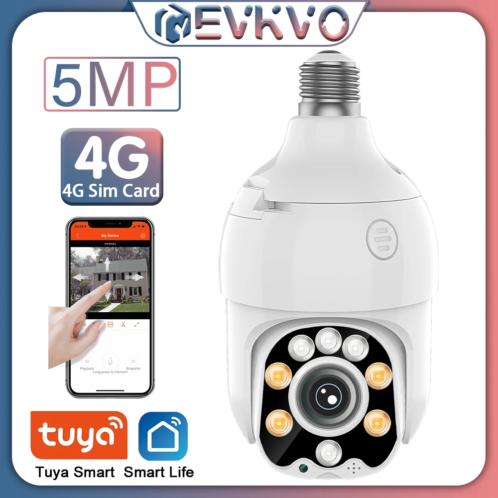 5MP 4G Sim Card IP Camera 360 Panoramic Auto Tracking Wireless Camera E27 Light Bulb Wifi PTZ Two Way Audio Security WiFi Camera
5MP 4G Sim Card IP Camera 360 Panoramic Auto Tracking Wireless Camera E27 Light Bulb Wifi PTZ Two Way Audio Security WiFi Camera