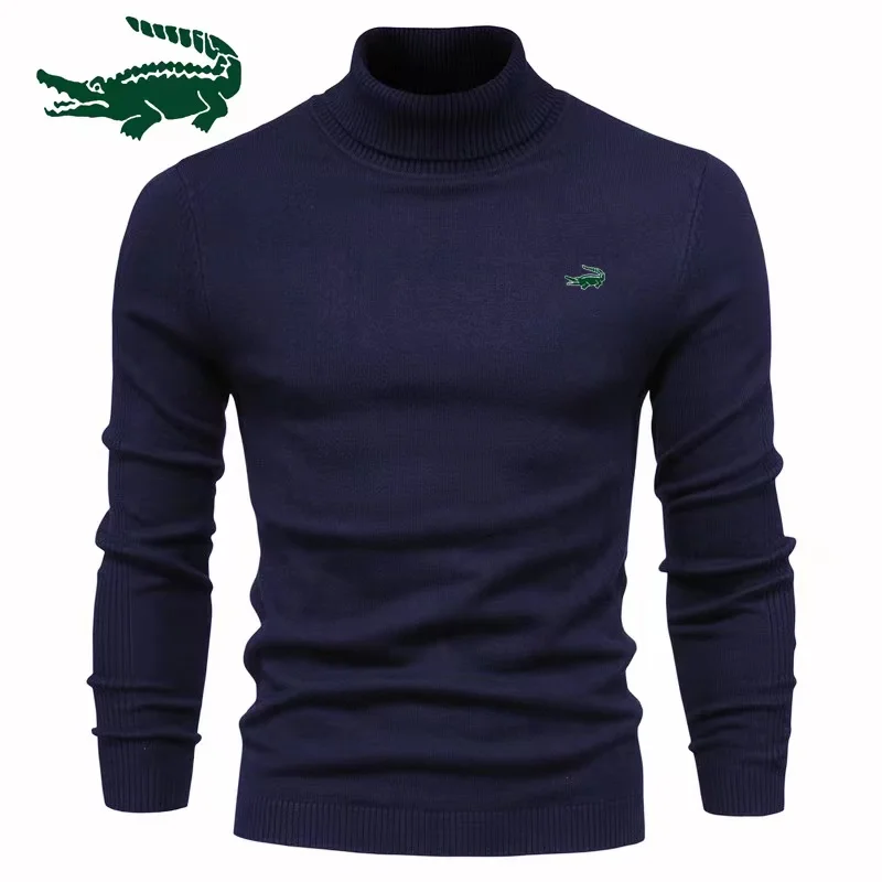 Autumn and Winter New Casual Men's Solid Color Pullover Sweater High-collar Men's Casual Knit Sweater Line Shirt
Autumn and Winter New Casual Men's Solid Color Pullover Sweater High-collar Men's Casual Knit Sweater Line Shirt