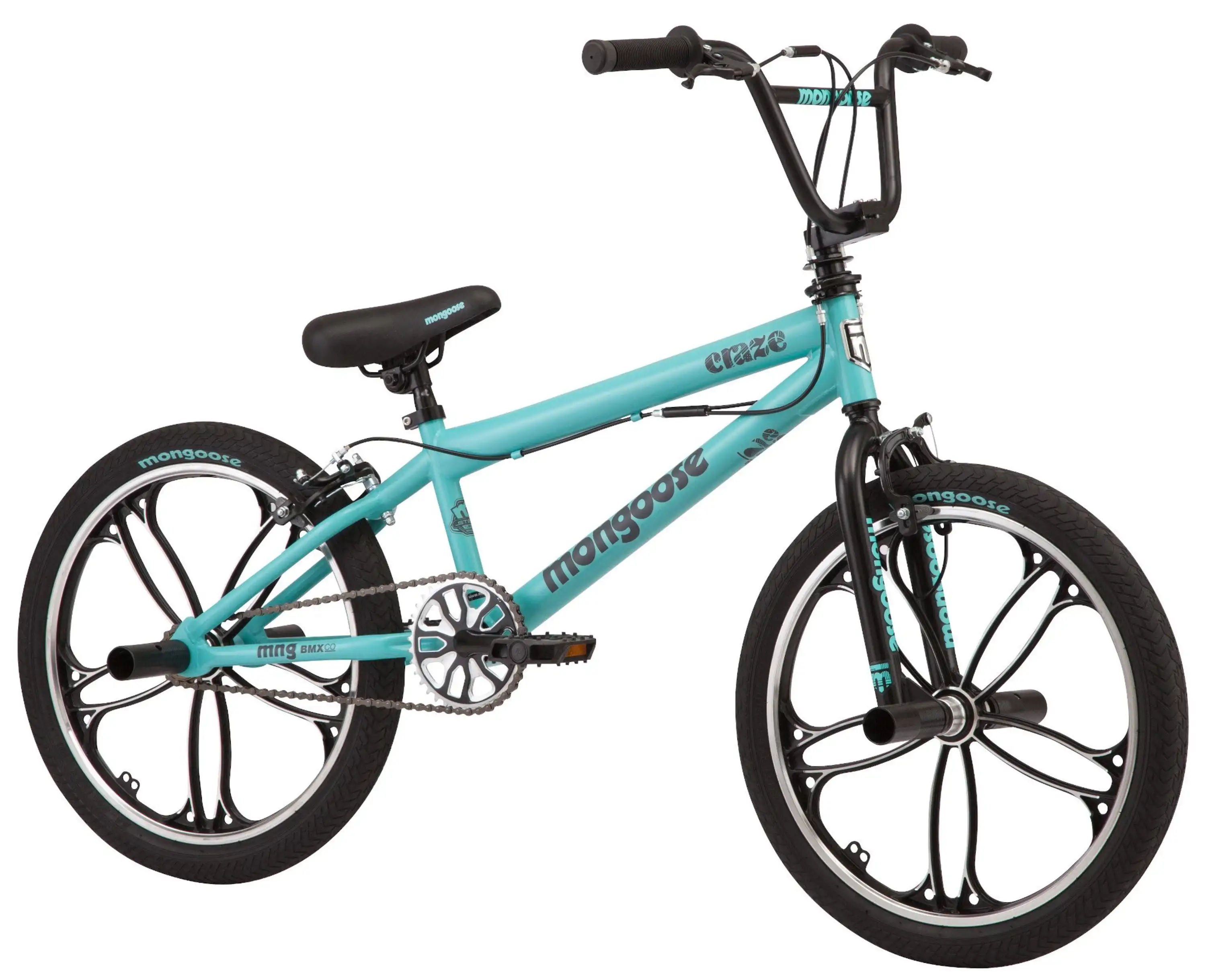 GISAEV 20-in. Craze BMX Unisex Kid's Bike, Ages 6+, Black & Mint
GISAEV 20-in. Craze BMX Unisex Kid's Bike, Ages 6+, Black & Mint