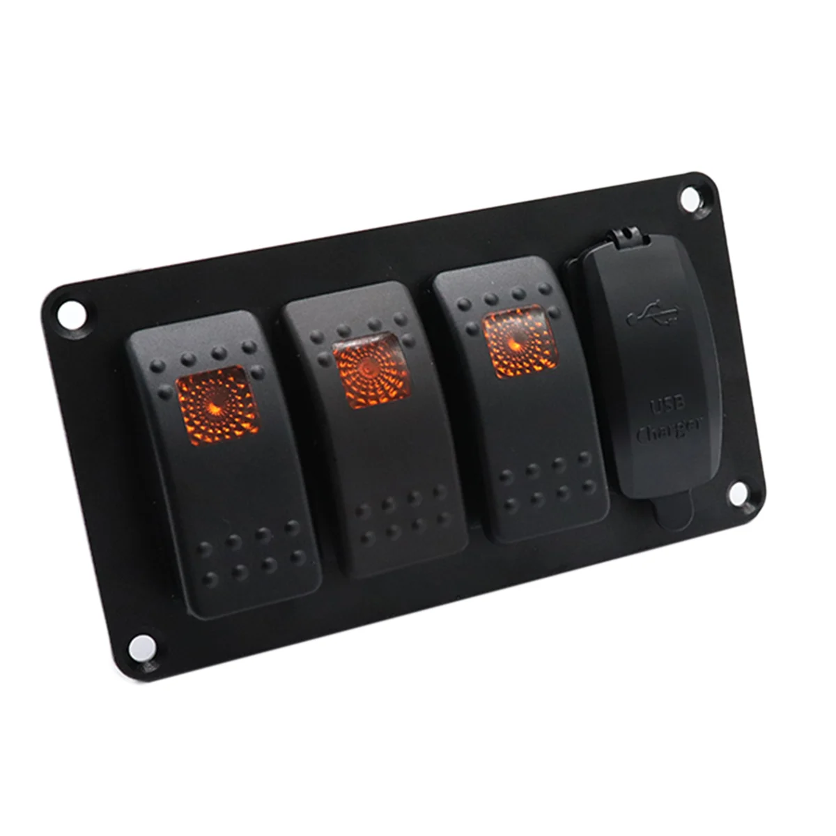12V/24V IP66 Waterproof Triple LED Indicator Light Switch Panel with 34A for Car RV Yacht Trailer Bus (Black)
12V/24V IP66 Waterproof Triple LED Indicator Light Switch Panel with 34A for Car RV Yacht Trailer Bus (Black)