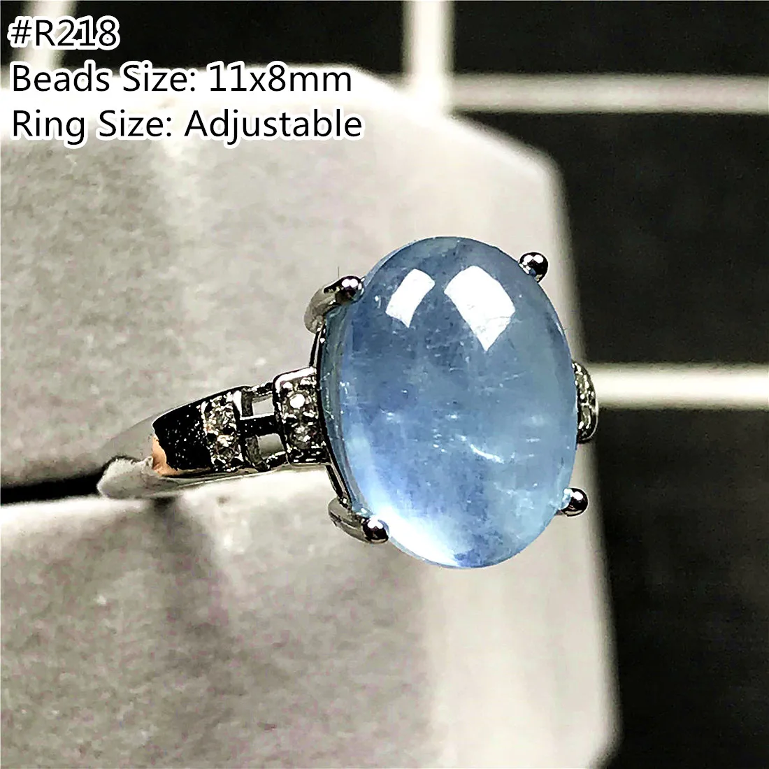 Top Natural Ocean Blue Aquamarine Ring Jewelry For Woman Lady Man Love Gift Crystal 11x8mm Beads Silver Adjustable Ring AAAAA
Top Natural Ocean Blue Aquamarine Ring Jewelry For Woman Lady Man Love Gift Crystal 11x8mm Beads Silver Adjustable Ring AAAAA