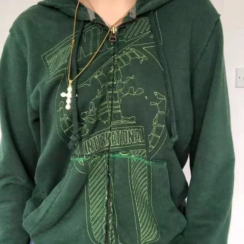 2021 New Hoodies Gothic Sweatshirt Long Sleeve Zipper Hoodies Women Cotton Coat Harajuku Streetwear Y2K Aesthetic Hip Hop Tops
2021 New Hoodies Gothic Sweatshirt Long Sleeve Zipper Hoodies Women Cotton Coat Harajuku Streetwear Y2K Aesthetic Hip Hop Tops