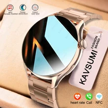 2023 NFC Smart Watch Women 390*390 Screen GPS Movement Track Sport Watches Women Magnetic Charging Bluetooth Call ECG Smartwatch
