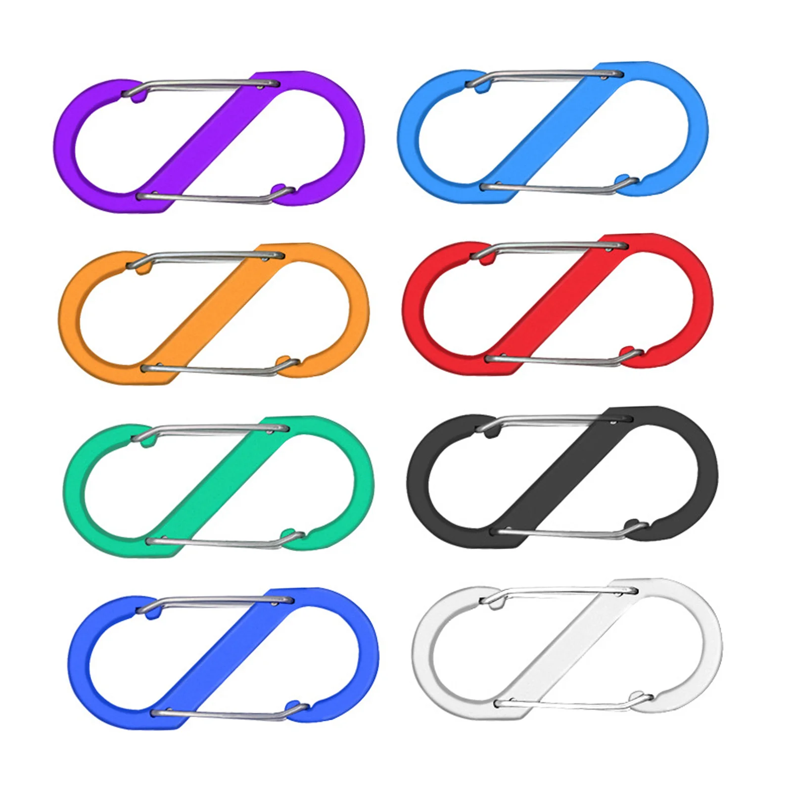 S Shape Carabiner 8pcs Small Metal 2 Inch50mm Carabiner Clips Dual Wire Gate Clip Interlocking Keychain Buckle Heavy Duty Snap
S Shape Carabiner 8pcs Small Metal 2 Inch50mm Carabiner Clips Dual Wire Gate Clip Interlocking Keychain Buckle Heavy Duty Snap