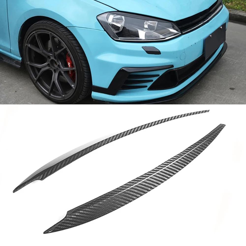 Real Carbon Fiber Car Headlight Eyebrow Eyelid Cover Trim For Volkswagen Golf 7 VII GTI GTD R MK7 2013-2017 
Real Carbon Fiber Car Headlight Eyebrow Eyelid Cover Trim For Volkswagen Golf 7 VII GTI GTD R MK7 2013-2017