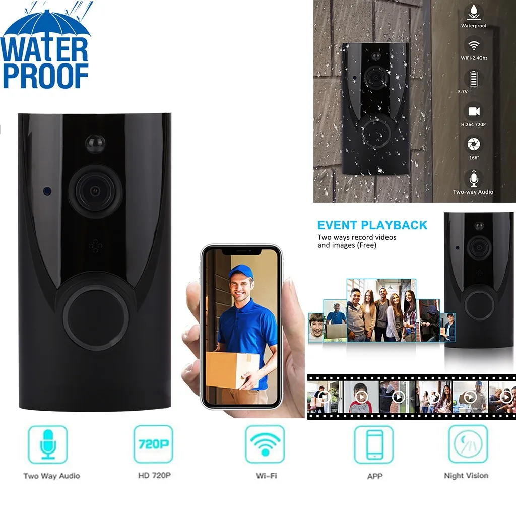 Kits Visual Recording Video Home Smart Doorbell WiFi Wireless Intercom Smart home
Kits Visual Recording Video Home Smart Doorbell WiFi Wireless Intercom Smart home