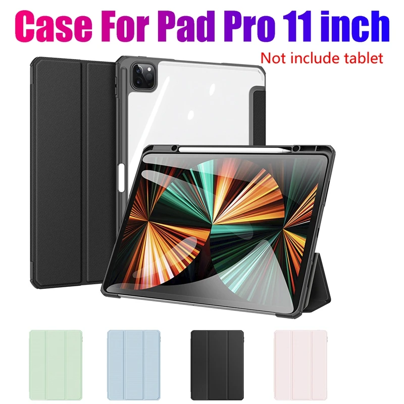 Tablet Case for iPad Pro 11 Inch 2021 2020 Tablet Flip Case PU+Transparent PC Case Tablet Stand with Pen Slot
Tablet Case for iPad Pro 11 Inch 2021 2020 Tablet Flip Case PU+Transparent PC Case Tablet Stand with Pen Slot