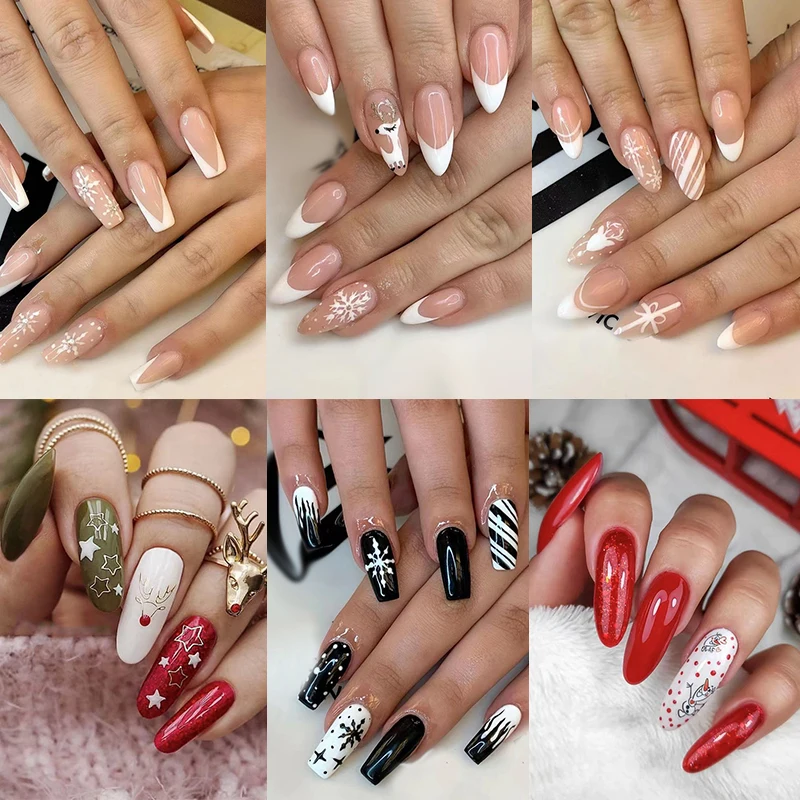 2022 New 24PCS Christmas False Nail Nail Decor Artificial Press On Nails Nail Decor Full Cover Manicure Long Square Beauty
2022 New 24PCS Christmas False Nail Nail Decor Artificial Press On Nails Nail Decor Full Cover Manicure Long Square Beauty