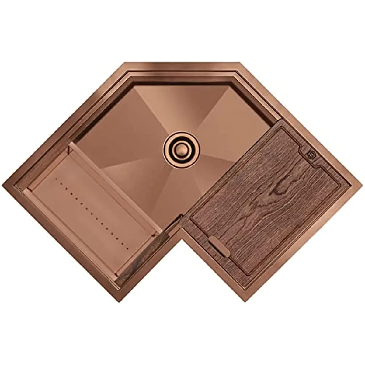 Custom made 30-inch 304 stainless steel large sink top rose gold faucet kitchen accessories corner kitchen sink 
Custom made 30-inch 304 stainless steel large sink top rose gold faucet kitchen accessories corner kitchen sink