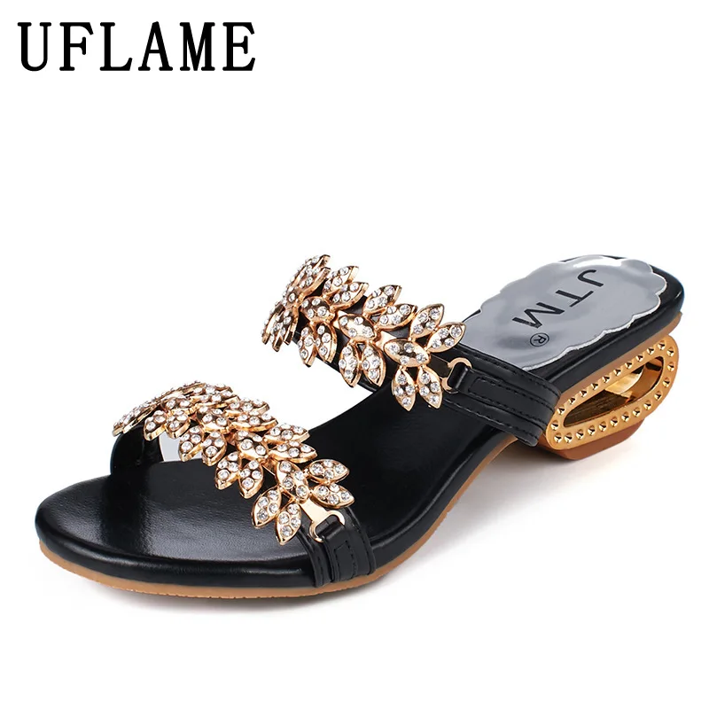 Summer Women Sandal Metal Flowers Beach Shoes Fashion Lady Rhinestone Slippers Comfortable Slip-on Shoes Gold Cutout Heel
Summer Women Sandal Metal Flowers Beach Shoes Fashion Lady Rhinestone Slippers Comfortable Slip-on Shoes Gold Cutout Heel