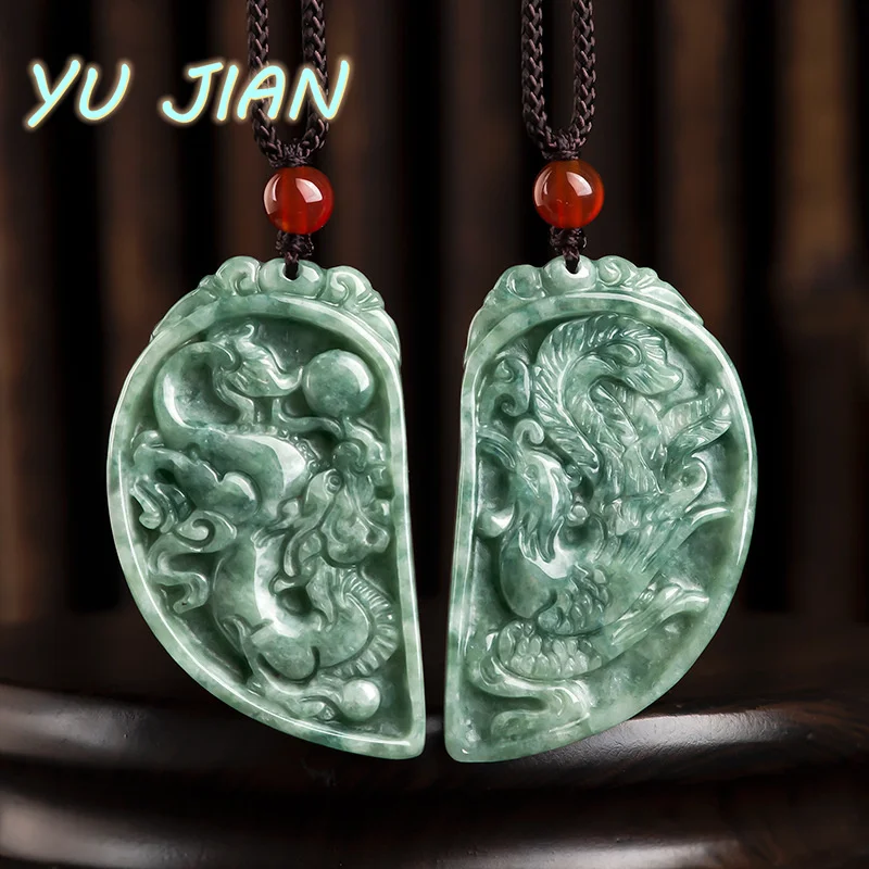 Emerald Jade Dragon Phoenix Couple Pendant Charm Jewelry Hand Carved Necklace Ladies Men Fashion Accessories Gifts
Emerald Jade Dragon Phoenix Couple Pendant Charm Jewelry Hand Carved Necklace Ladies Men Fashion Accessories Gifts
