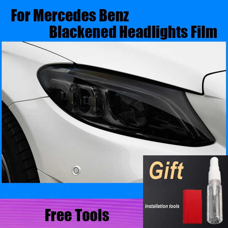 Benz headlamp protective film stickers, TPU transparent black dye, CLASS A, C, E, G, S, V accessories, 2 sets.
Benz headlamp protective film stickers, TPU transparent black dye, CLASS A, C, E, G, S, V accessories, 2 sets.