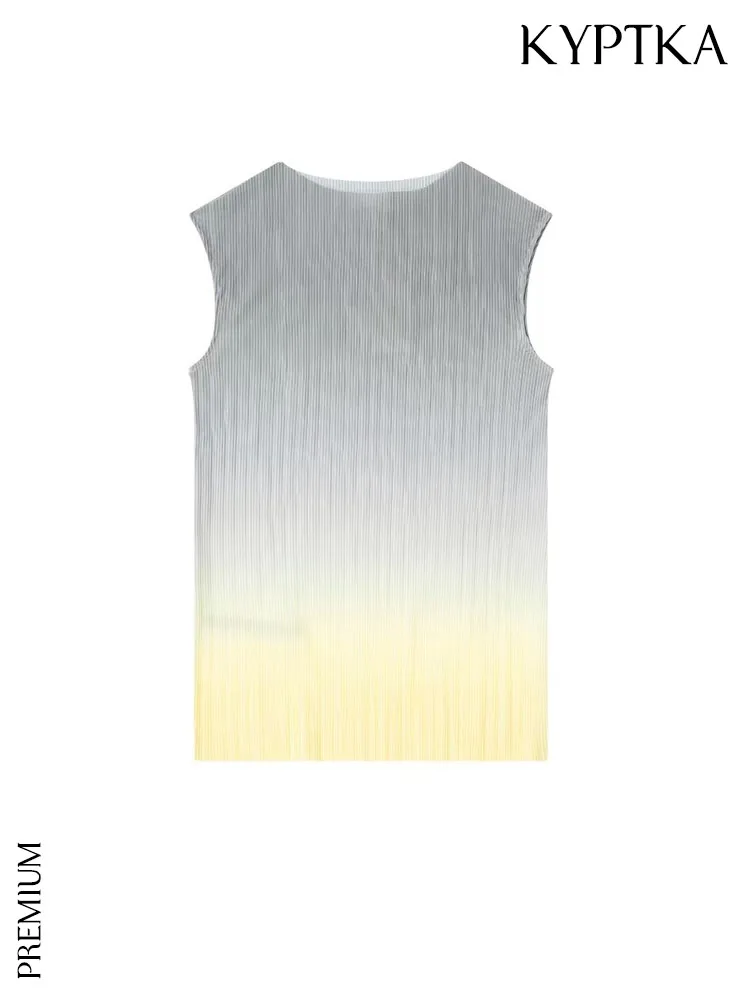 KYPTKA Women Fashion Printed Pleated Blouses Vintage O Neck Sleeveless Female Shirts Blusas Chic Tops
KYPTKA Women Fashion Printed Pleated Blouses Vintage O Neck Sleeveless Female Shirts Blusas Chic Tops