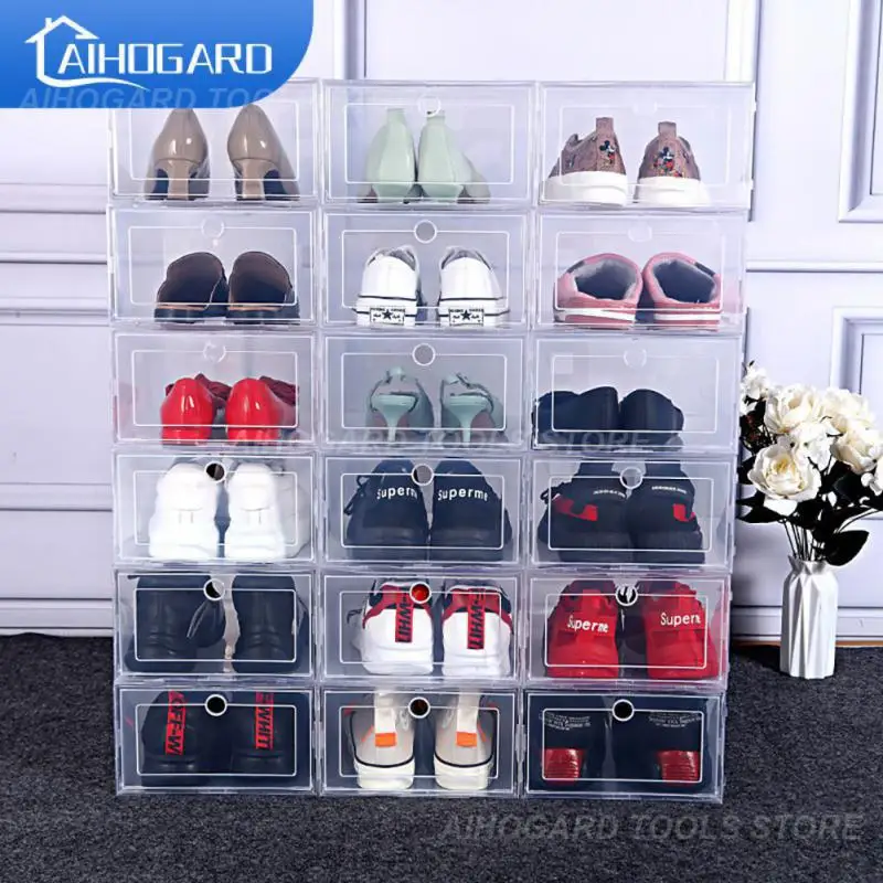 Прозрачная коробка для обуви, складной органайзер для обуви из утолщенного пластика, 1 шт. 
Прозрачная коробка для обуви, складной органайзер для обуви из утолщенного пластика, 1 шт.