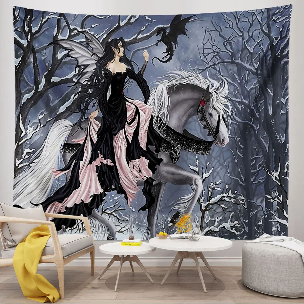 Fantasy Art Tapestry Wall Hanging Fairy Queen Tree Forest Horse Picture Canvas Painting Posters Beds Heads Room Home Decoration
Fantasy Art Tapestry Wall Hanging Fairy Queen Tree Forest Horse Picture Canvas Painting Posters Beds Heads Room Home Decoration