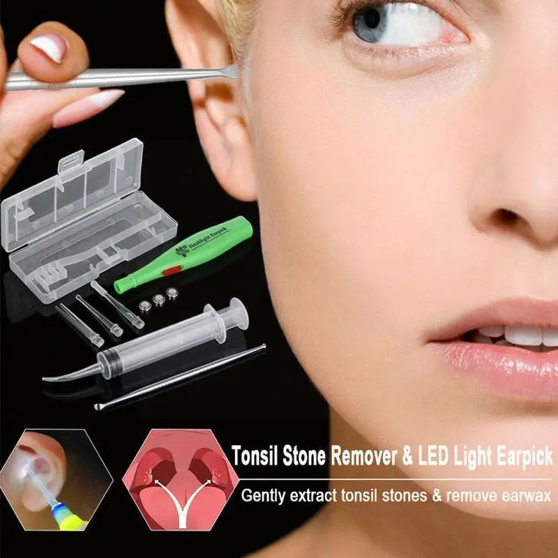 Tonsil Stone Remover Tool with Led Light Box & Irrigation Whitening Products & Syringe Care Extractor Flush Syringe Ear
Tonsil Stone Remover Tool with Led Light Box & Irrigation Whitening Products & Syringe Care Extractor Flush Syringe Ear