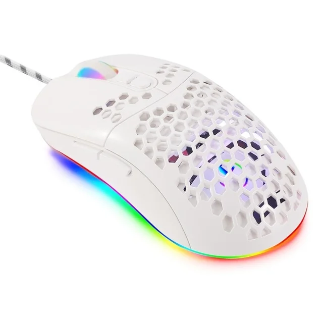 

Wired Lightweight Gaming Mouse Type C Honeycomb Shell 7 Buttons 7200DPI RGB Backlit USB C Mouse For PC Laptop Notebook Computer