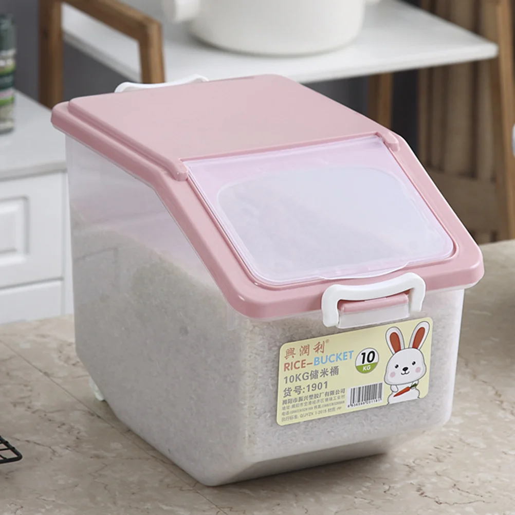 Rice Storage Container Bin Clear Rice Bucket Pantry Storage Jar Container Storage Bin for Flour Sugar Grain Cereal Bean
Rice Storage Container Bin Clear Rice Bucket Pantry Storage Jar Container Storage Bin for Flour Sugar Grain Cereal Bean