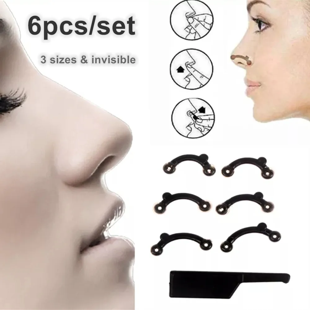 6pcs/set Beauty Nose Up Lifting Bridge Shaper Nose Clip Nose Bridge Straightening Nose Curler Massage Tool Nose Shaping Clip
6pcs/set Beauty Nose Up Lifting Bridge Shaper Nose Clip Nose Bridge Straightening Nose Curler Massage Tool Nose Shaping Clip