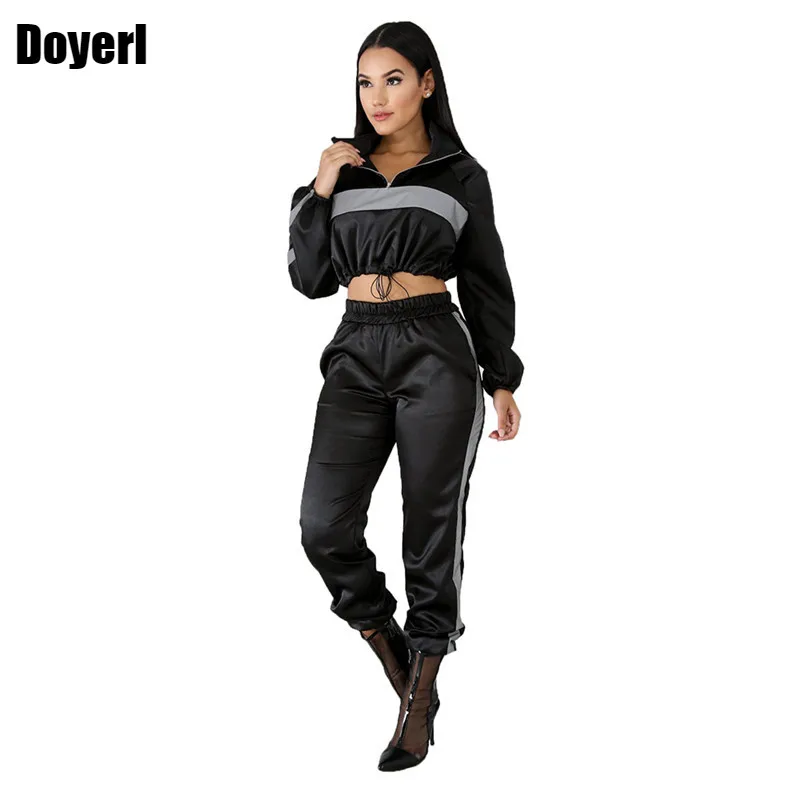 Fluorescence Casual 2 Piece Set Women Tracksuit Set Long Sleeve Crop Top and Pant Sport Suit Jogger Sweatpants Sweat Suits Women 
Fluorescence Casual 2 Piece Set Women Tracksuit Set Long Sleeve Crop Top and Pant Sport Suit Jogger Sweatpants Sweat Suits Women