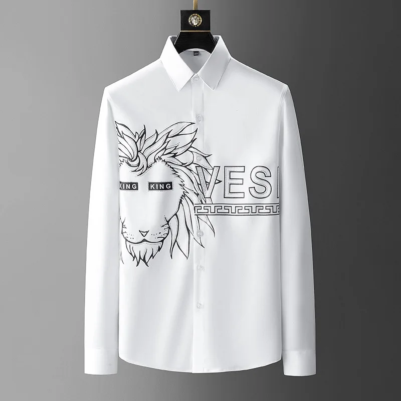 Brand Luxury Printed Mens Shirt 2022 Spring Long Sleeve Slim Casual Men Shirts Business Social Formal Dress Shirts Streetwear
Brand Luxury Printed Mens Shirt 2022 Spring Long Sleeve Slim Casual Men Shirts Business Social Formal Dress Shirts Streetwear
