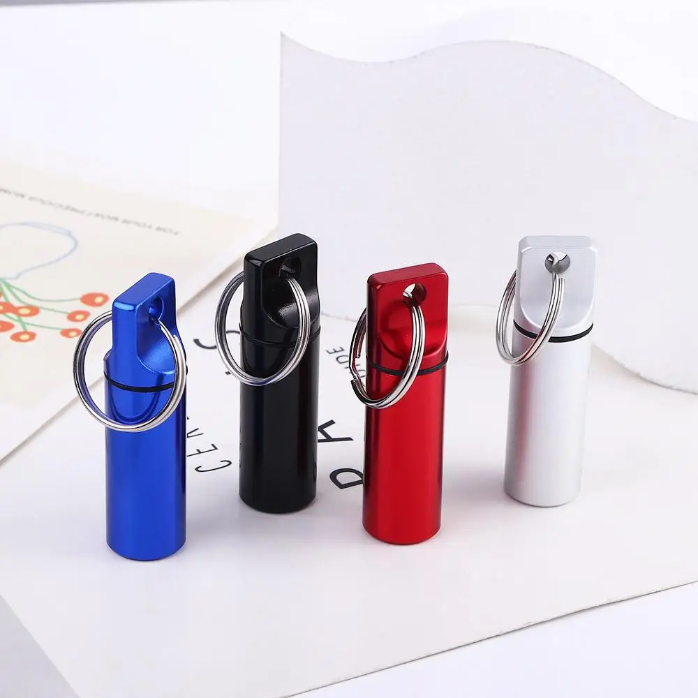 

Mini Portable Outdoor Vitamin Earplugs Box Medicine Organizers Capsule Pill Storage Box Pill Case Keychain Pill Bottle